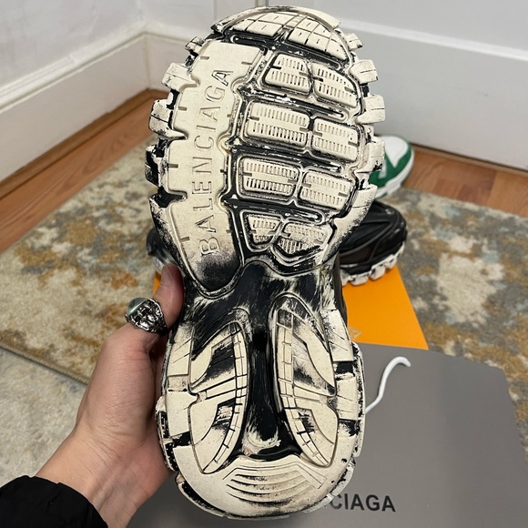 EUC Men’s Size 9 (Euro Sz 42) Balenciaga’s Track 2 Sneakers In Faded Black Color - Picture 16 of 16